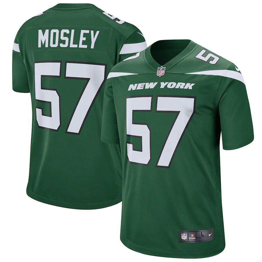Men New York Jets #57 C.J. Mosley Nike Gotham Green Game NFL Jersey